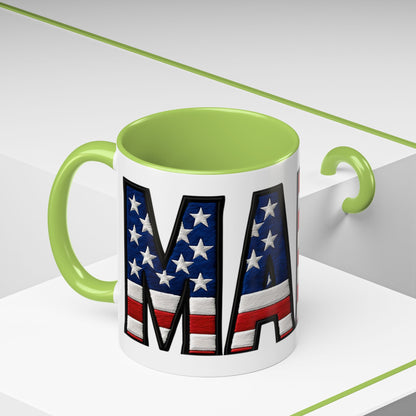 Patriotic AMERICA Flag MAMA Accent Coffee Mug 11 or 15oz