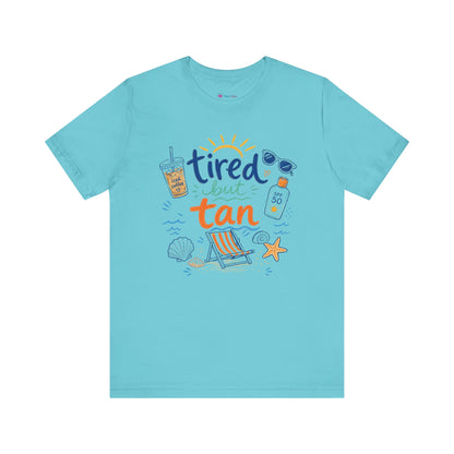 Tired but Tan Beach Graphic T-Shirt