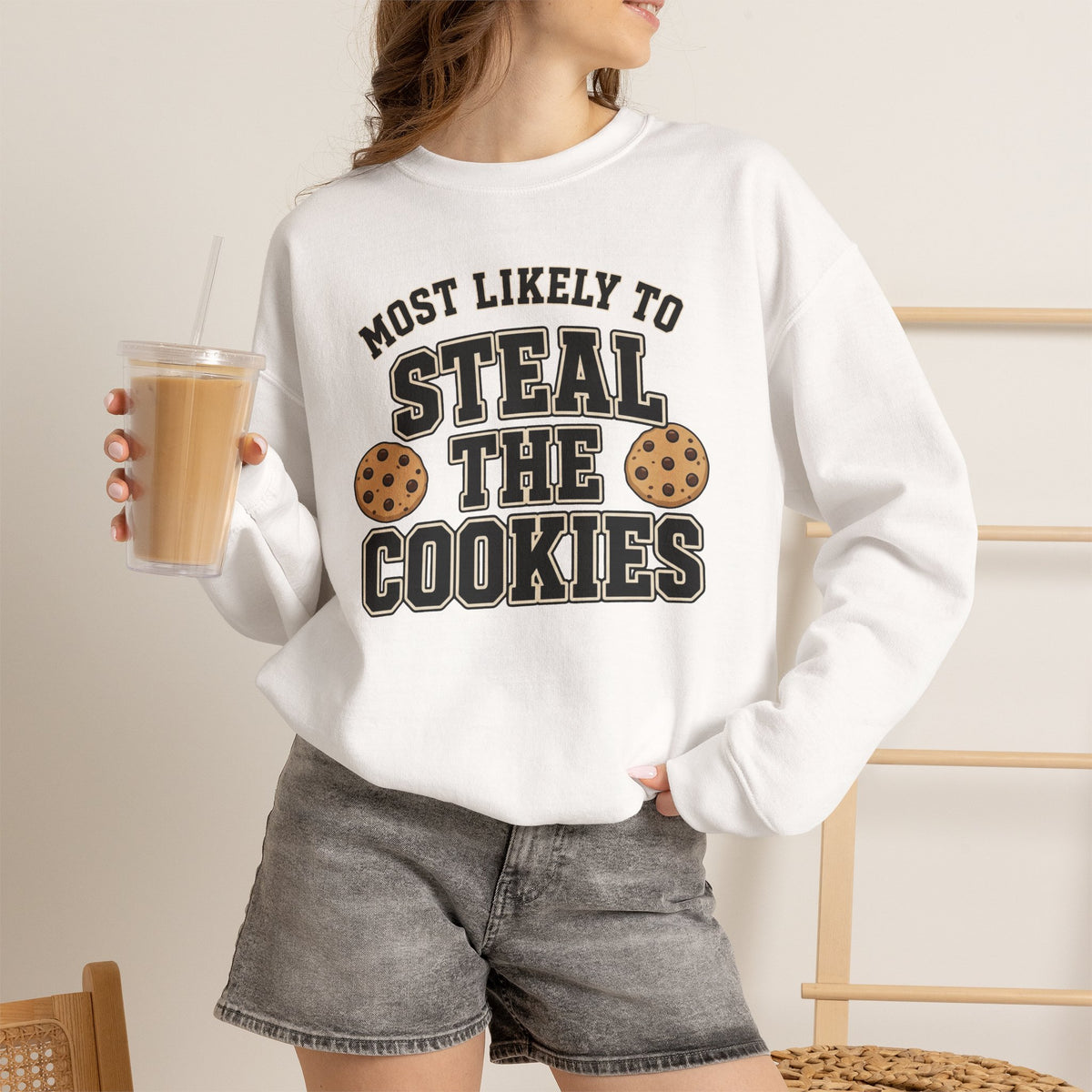 Most Likely To Steal The Cookies Sweatshirt - Christmas Crewneck