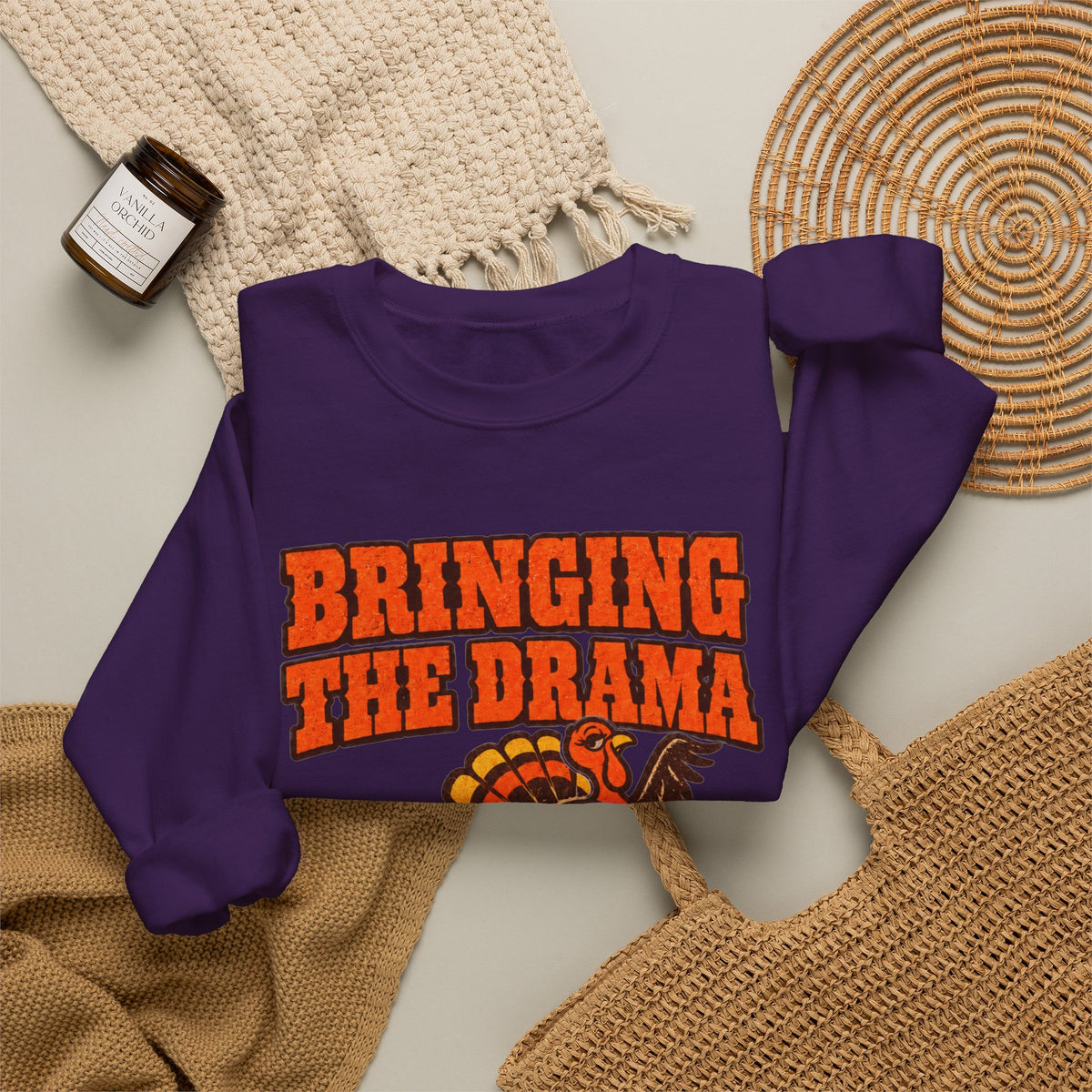 Bringing the Drama & the Queso Thanksgiving Sweatshirt