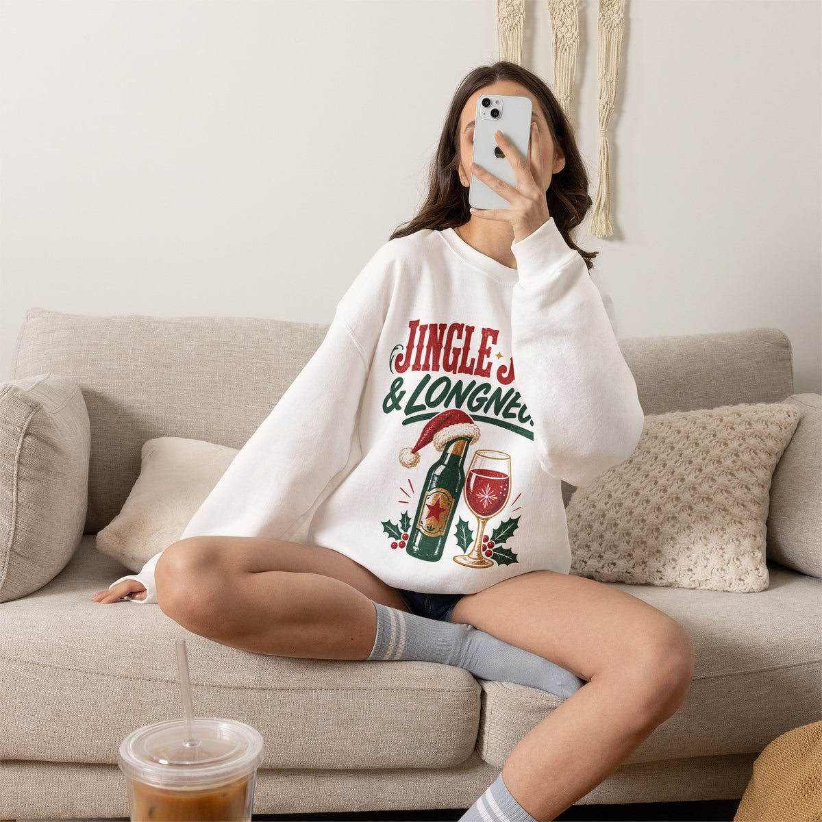 Jingle Juice & Longnecks Christmas Sweatshirt
