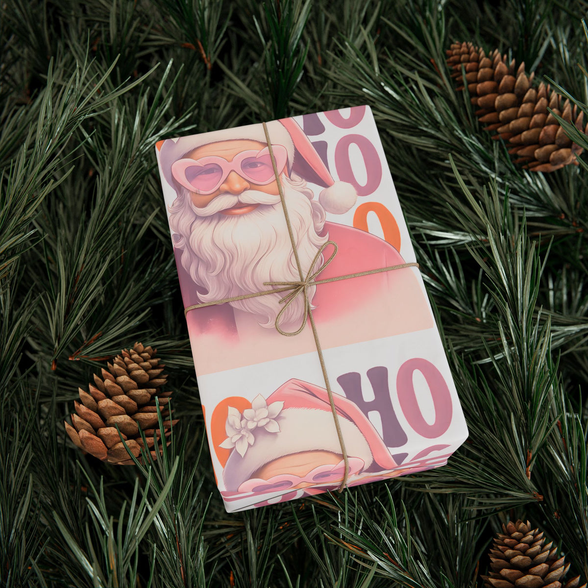 Vintage Santa 'Ho Ho Ho' Christmas Wrapping Paper