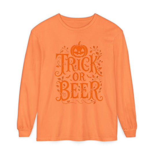 Funny Halloween TRICK OR BEER Long Sleeve T-Shirt
