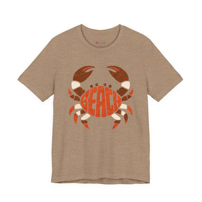Beach Crab Graphic Tee — Retro Coastal Summer T-Shirt