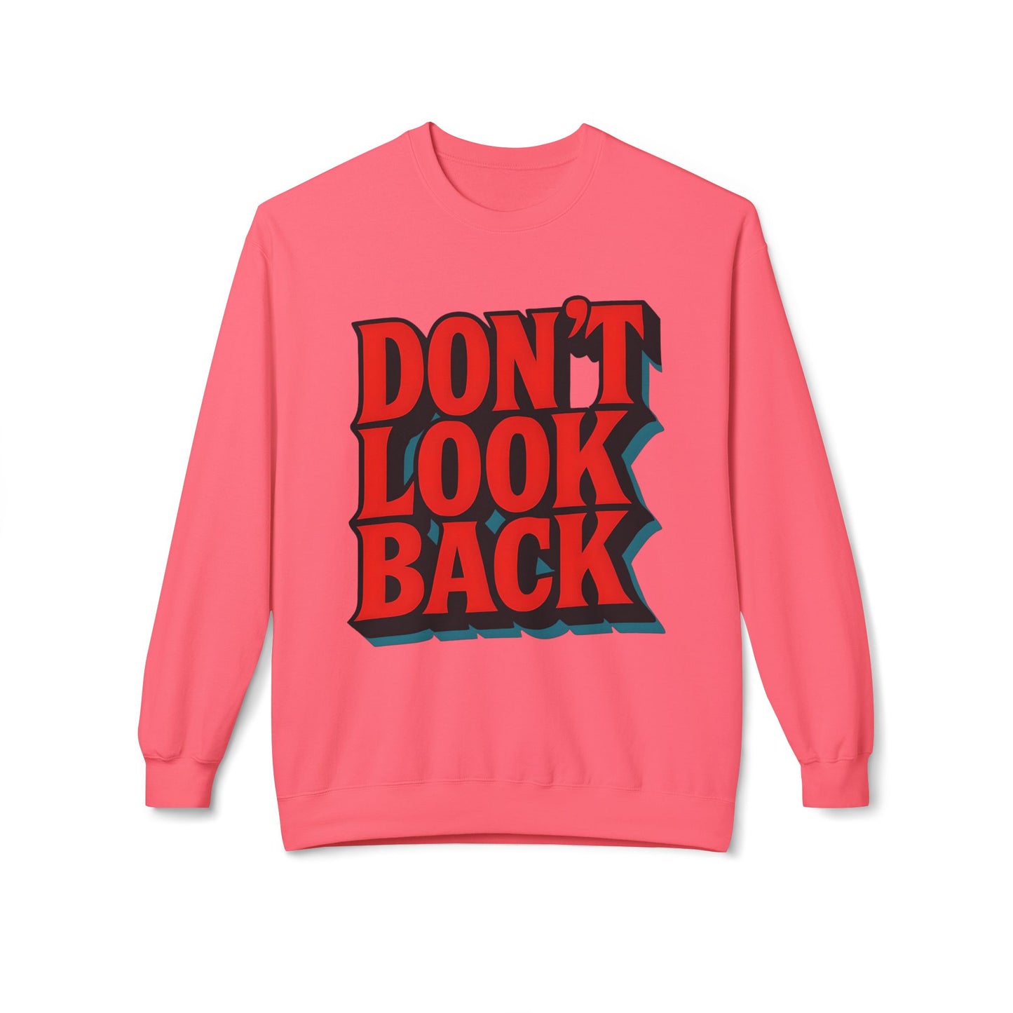 Softstyle Sweatshirt Don't Look Back - Comfortable and Stylish Fleece Crewneck for Adults