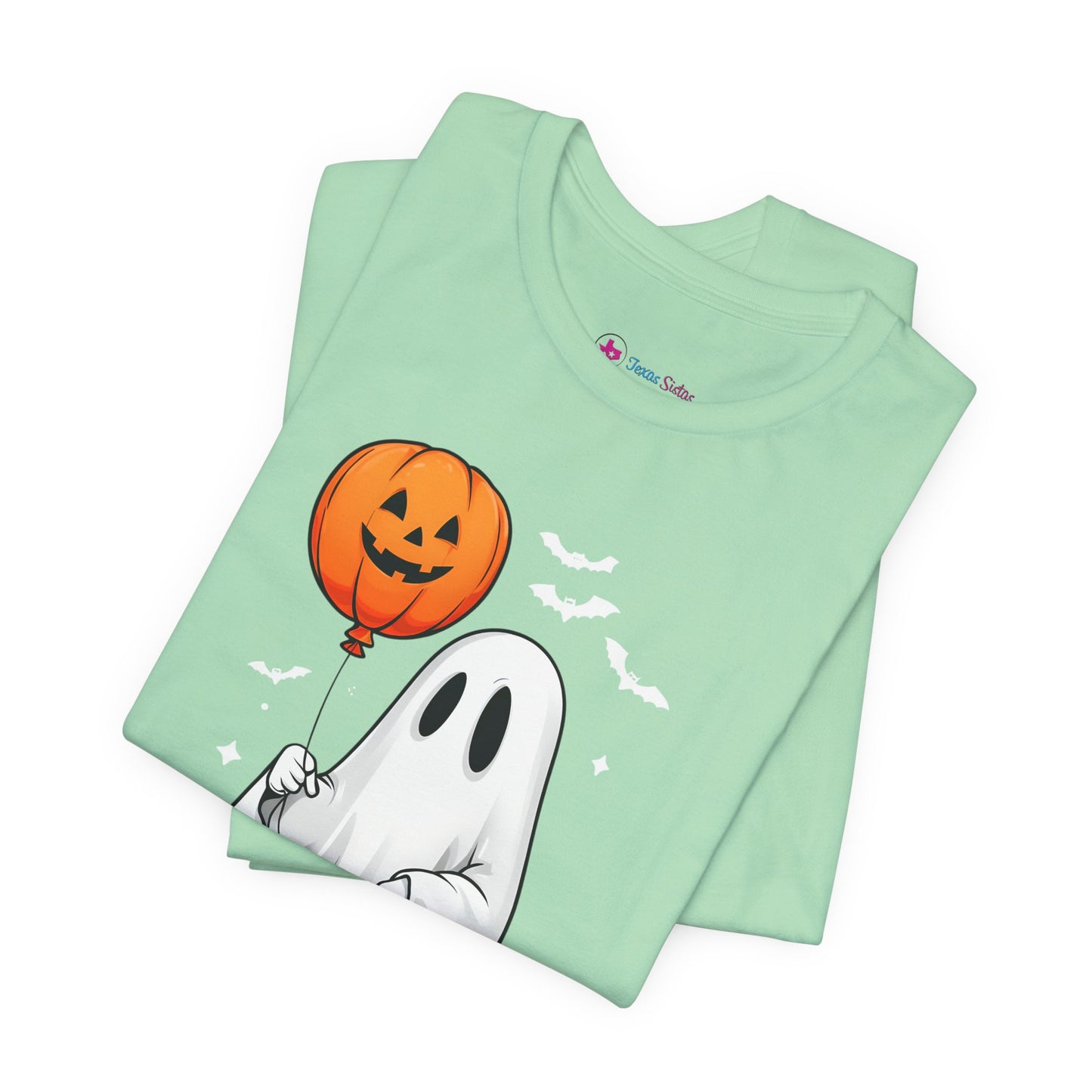 Ghost Tee with Orange Hightops and Pumpkin Balloon