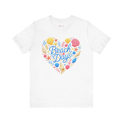 Beach Days heart seashells T-Shirt