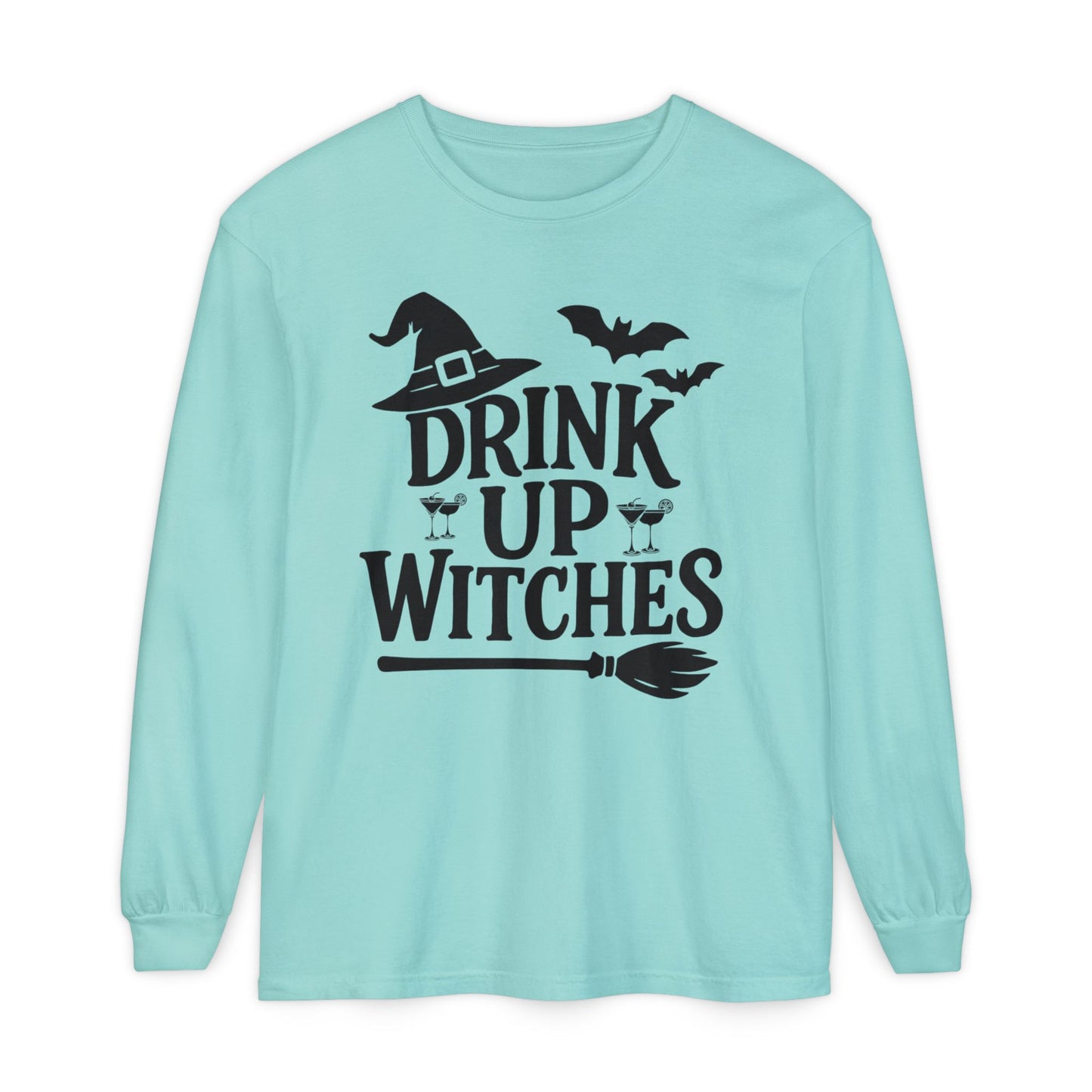 Funny Halloween Long Sleeve T-Shirt - Drink Up Witches