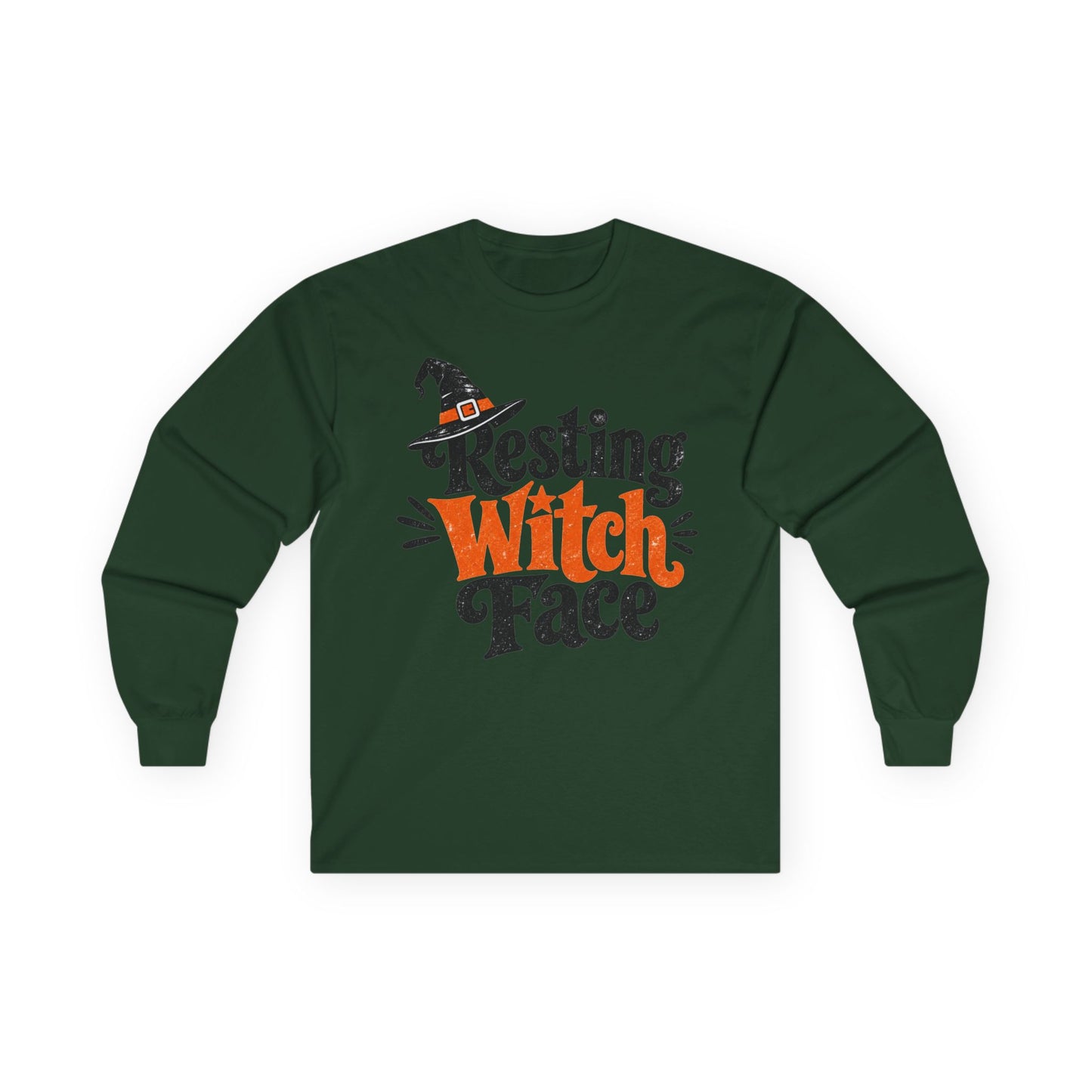 Resting Witch Face Long Sleeve T-Shirt — Funny Halloween Witch Shirt