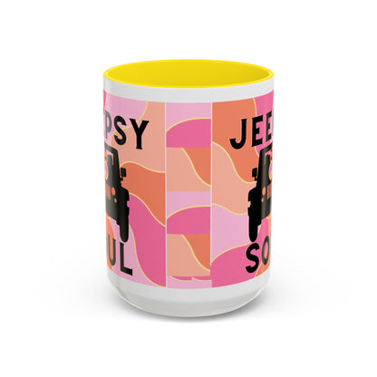 Jeepy Soul Accent Coffee Mug - 11 & 15oz - Stylish for Jeep Lovers