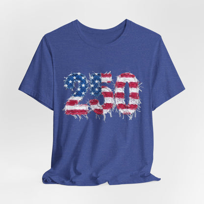 4th of July Frayed Patch Graphic Tee — Patriotic Independence Day T-Shirt