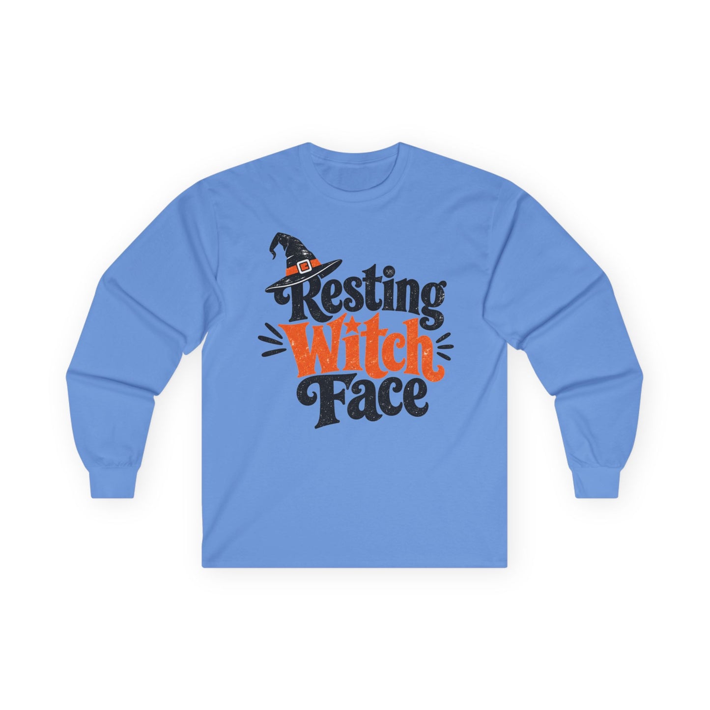 Resting Witch Face Long Sleeve T-Shirt — Funny Halloween Witch Shirt
