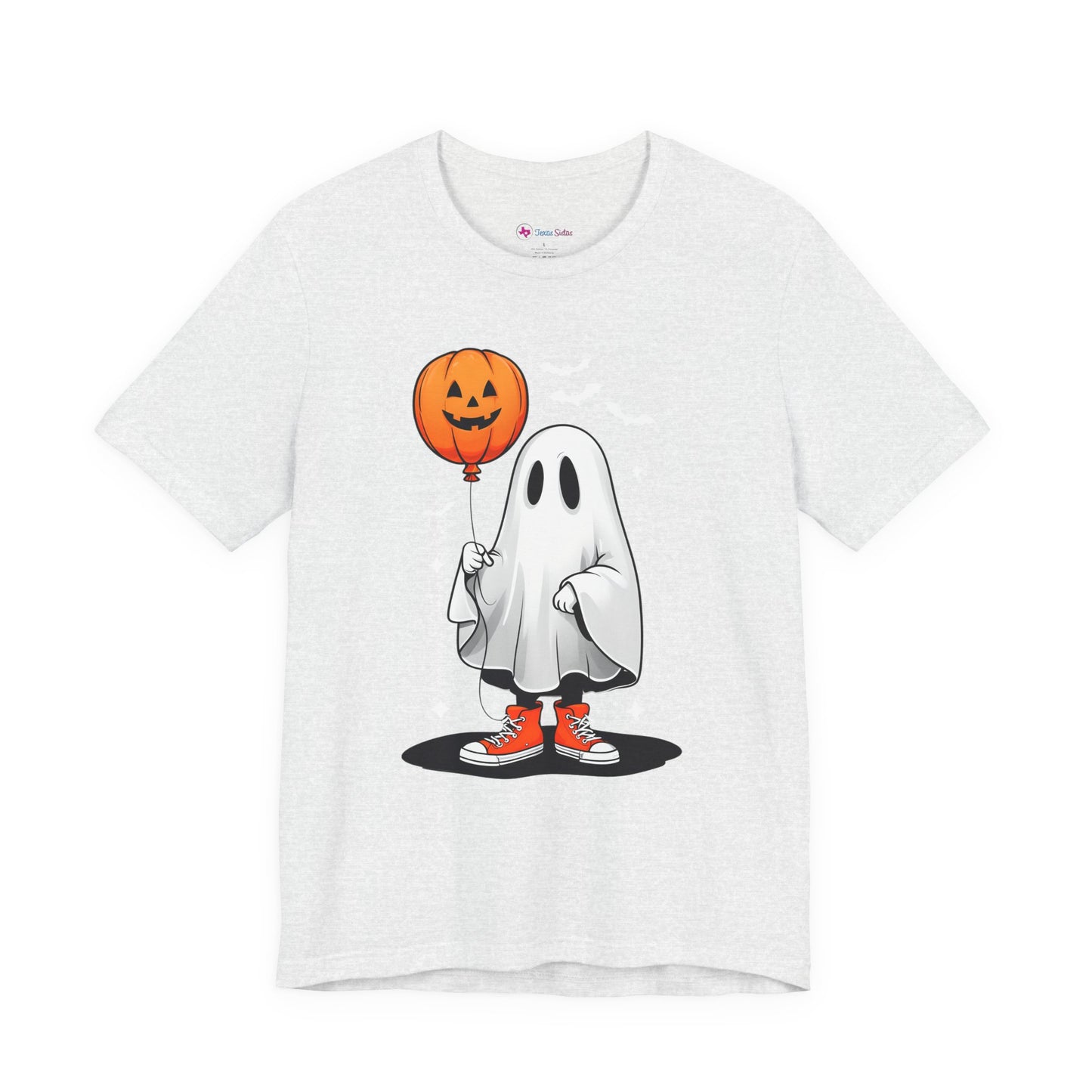 Ghost Tee with Orange Hightops and Pumpkin Balloon
