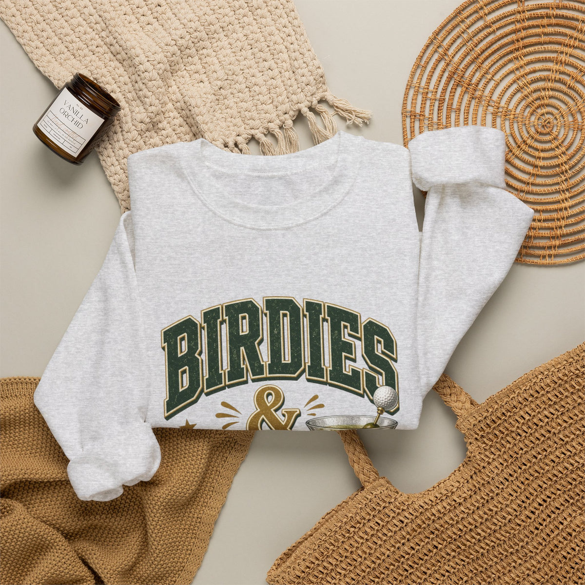 Golf Birdies & Dirties Crewneck Sweatshirt Golfing & Martini's