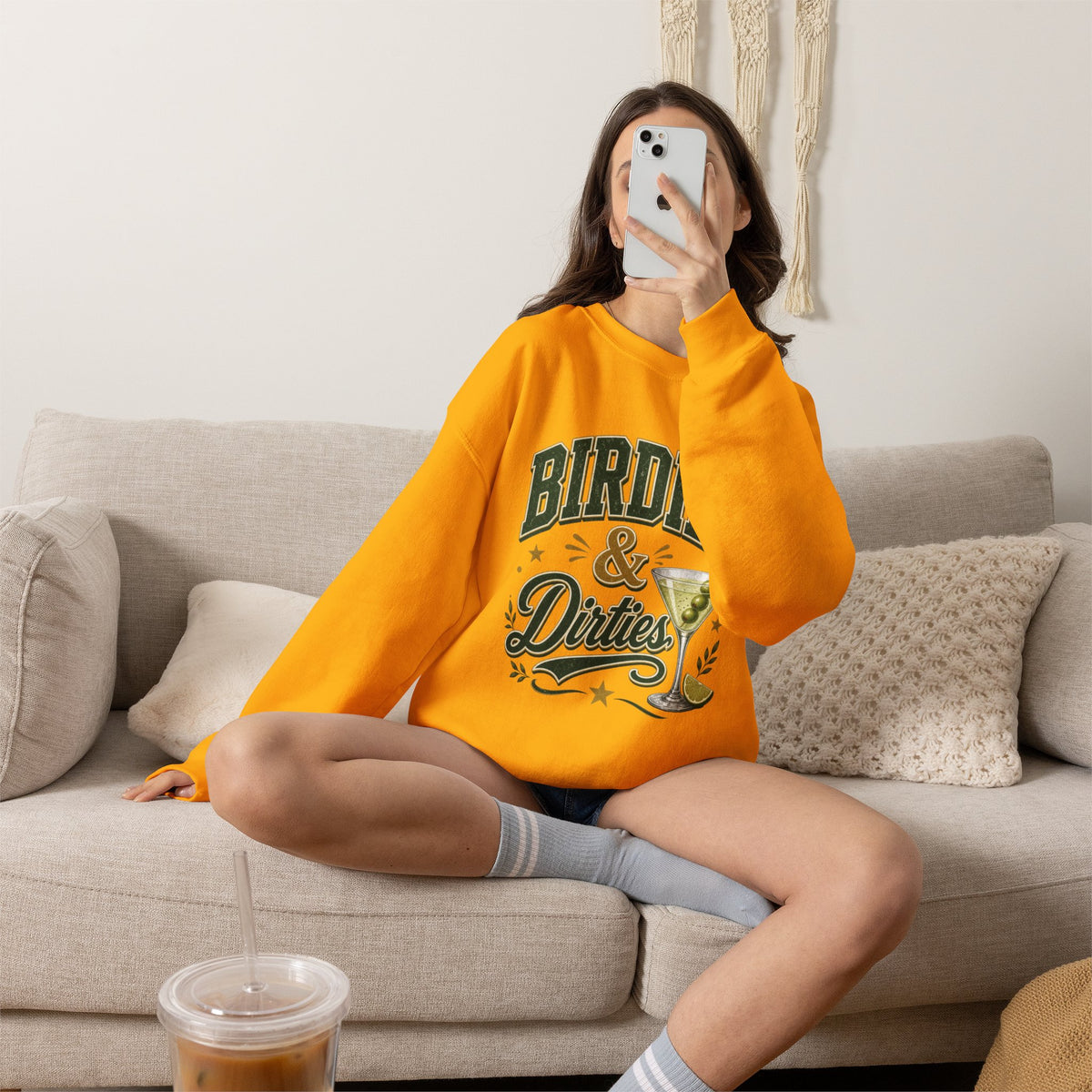 Golf Birdies & Dirties Crewneck Sweatshirt Golfing & Martini's