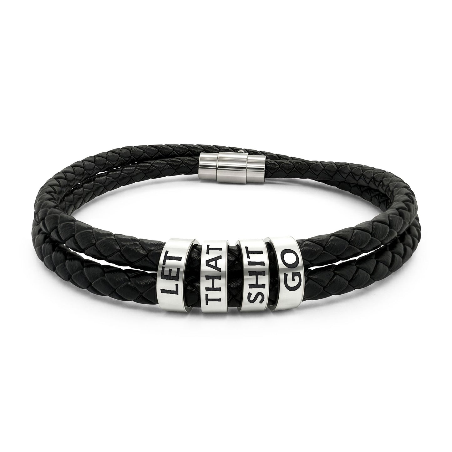 LET THAT SHIT GO leather bracelet