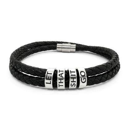 LET THAT SHIT GO leather bracelet