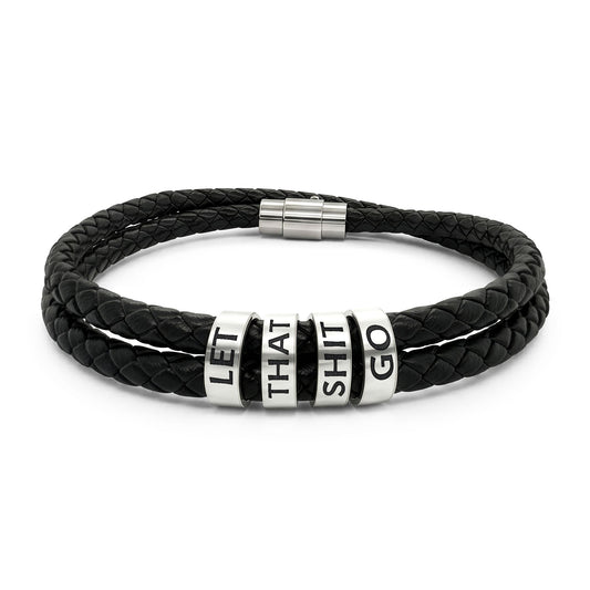 LET THAT SHIT GO leather bracelet
