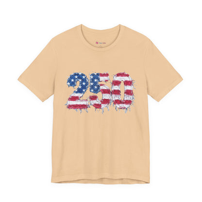 4th of July Frayed Patch Graphic Tee — Patriotic Independence Day T-Shirt