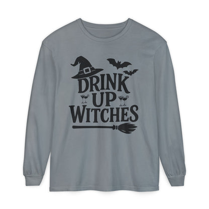 Funny Halloween Long Sleeve T-Shirt - Drink Up Witches