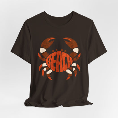 Beach Crab Graphic Tee — Retro Coastal Summer T-Shirt