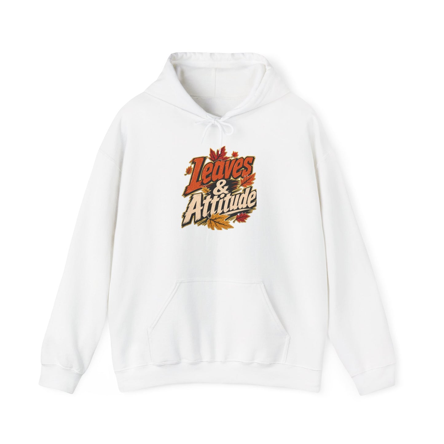 Leaves & Attitude Hoodie — Fall Graphic Pullover