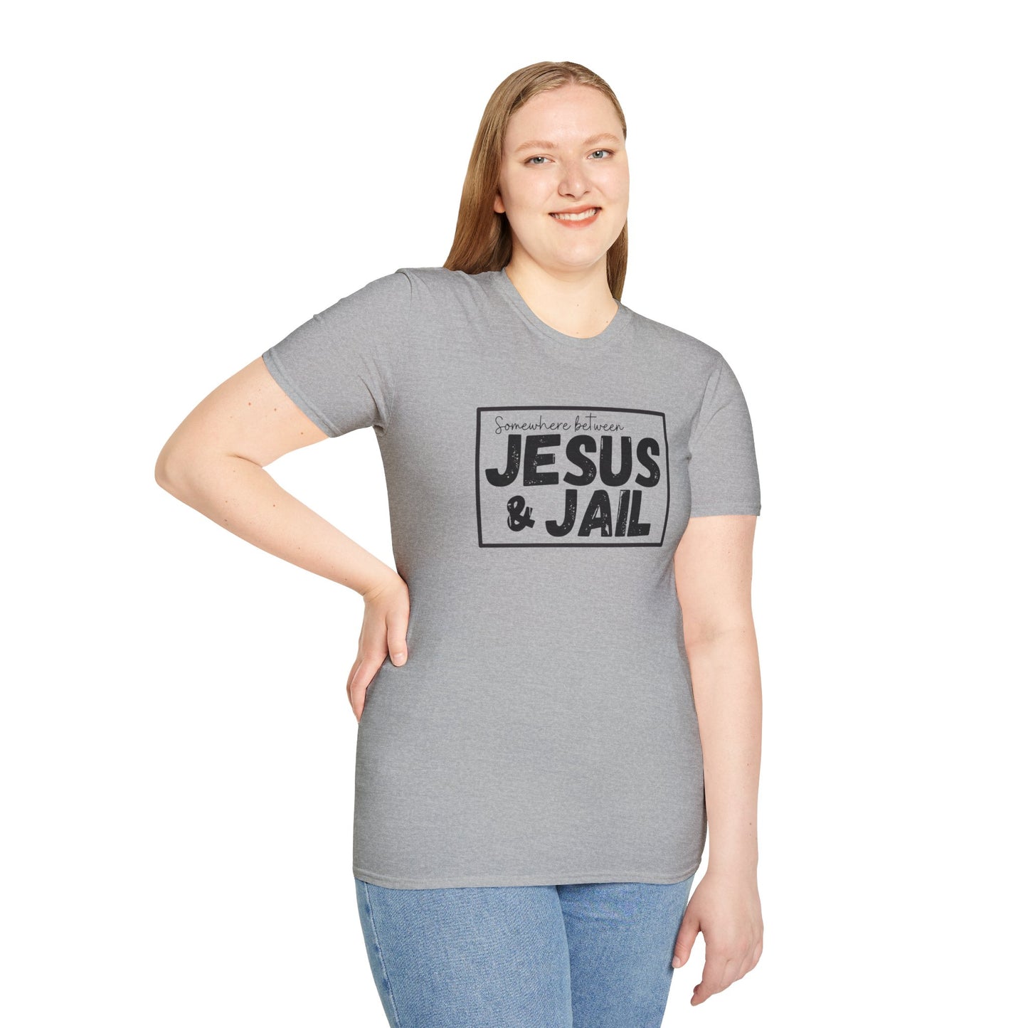 Somewhere Between Jesus & Jail T-Shirt