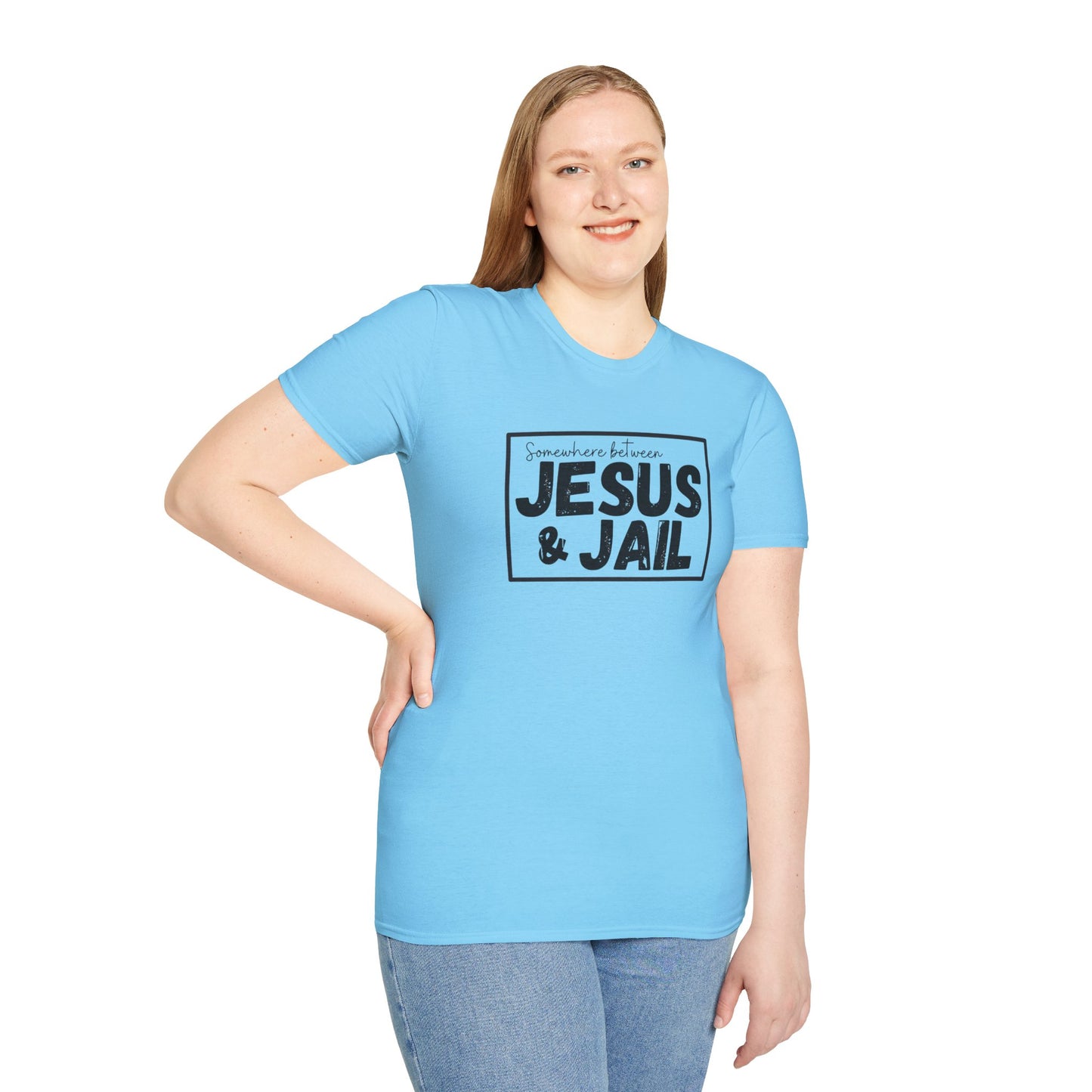 Somewhere Between Jesus & Jail T-Shirt