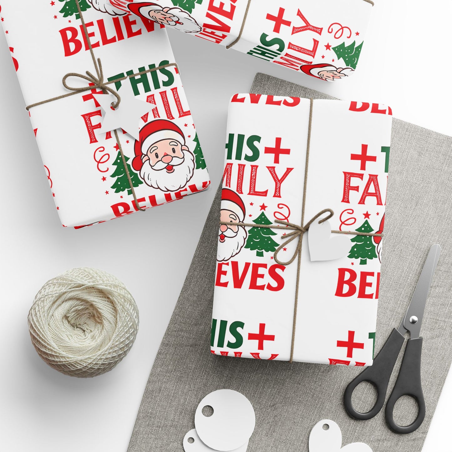 Christmas Wrapping Paper Roll This Family Believes Santa Claus Holiday Gift Wrap