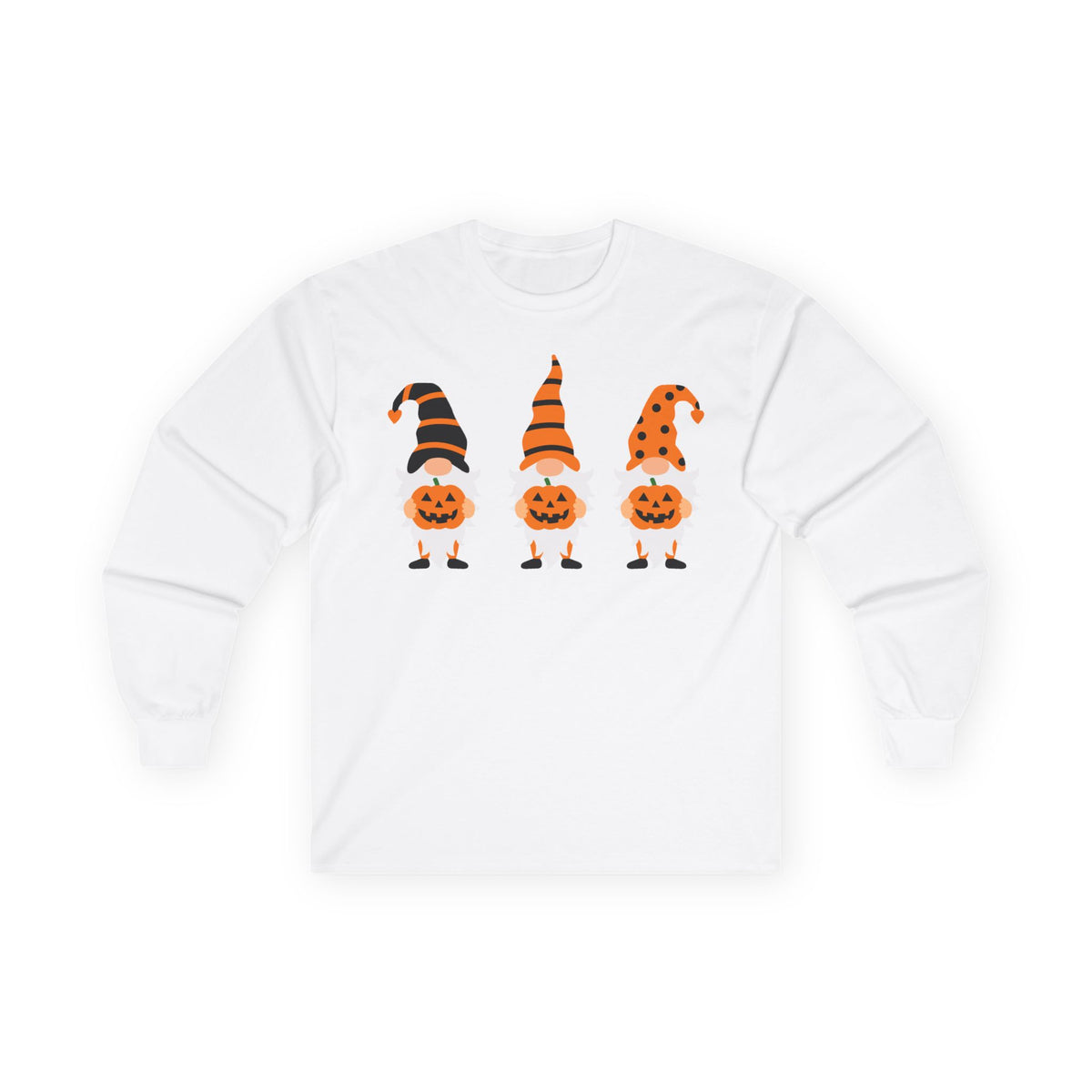 Halloween Pumpkin Gnomes Long Sleeve T-Shirts