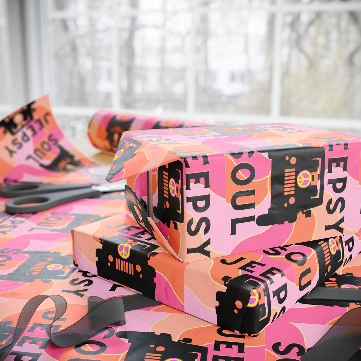 Jeepsy Soul Wrapping Paper - Christmas Birthdays Holidays JEEP Gift Wrap