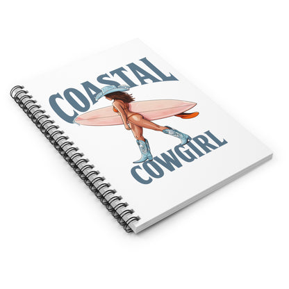 Coastal Cowgirl Notebook — Surfing Cowgirl Spiral Ruled Journal
