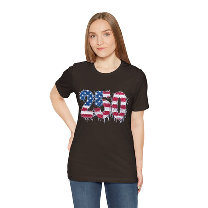 4th of July Frayed Patch Graphic Tee — Patriotic Independence Day T-Shirt