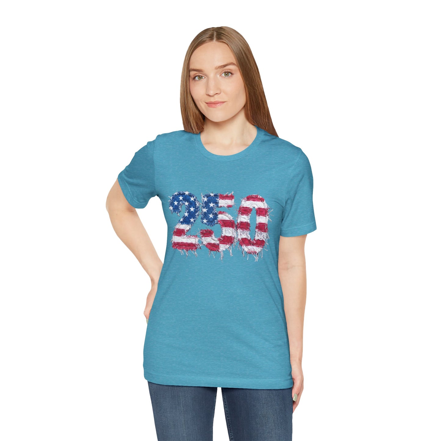 4th of July Frayed Patch Graphic Tee — Patriotic Independence Day T-Shirt