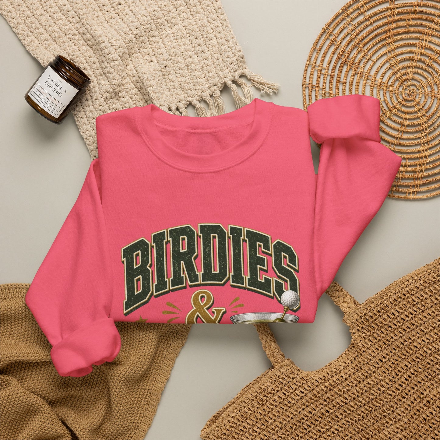 Golf Birdies & Dirties Crewneck Sweatshirt Golfing & Martini's