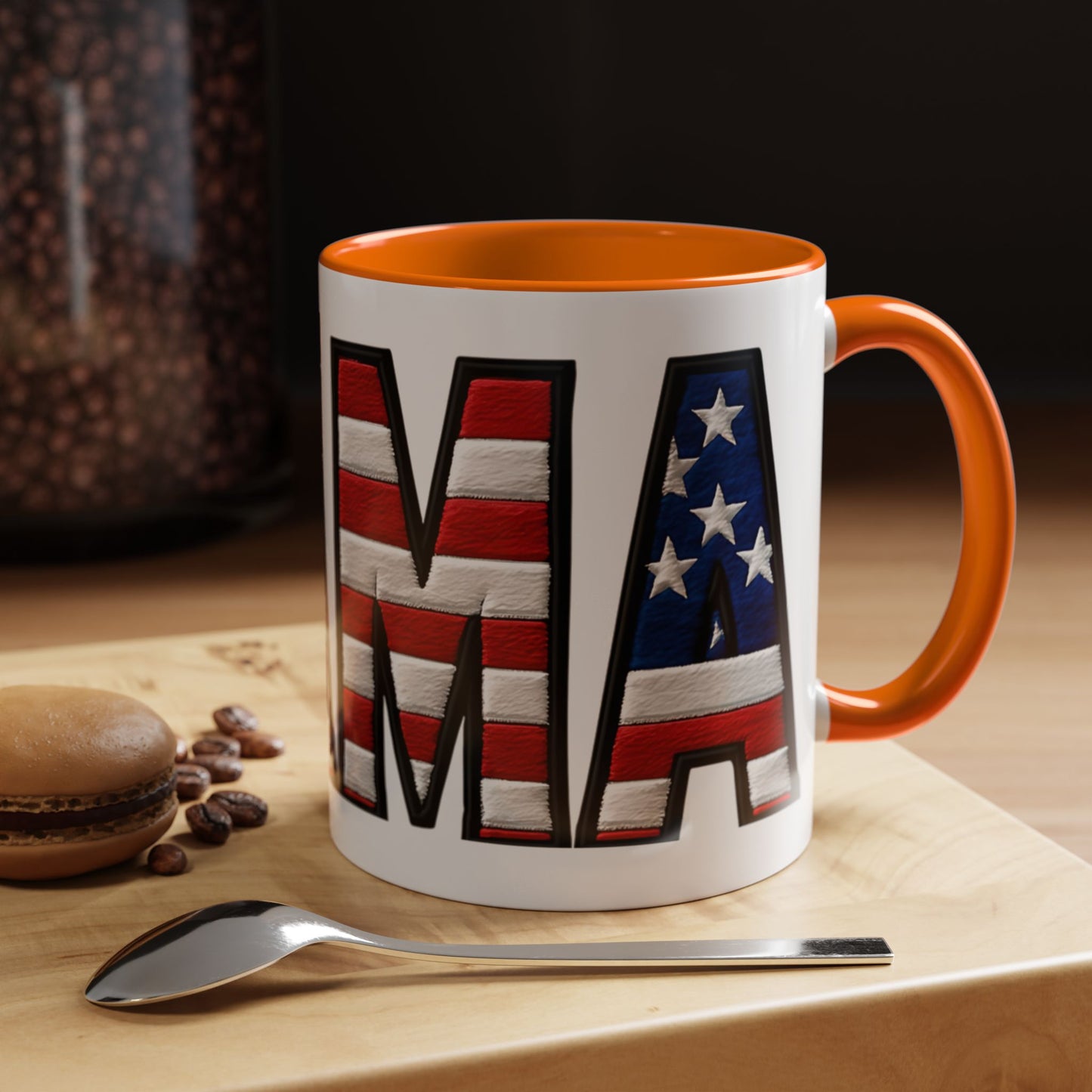 Patriotic AMERICA Flag MAMA Accent Coffee Mug 11 or 15oz