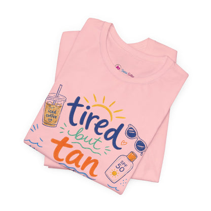 Tired but Tan Beach Graphic T-Shirt