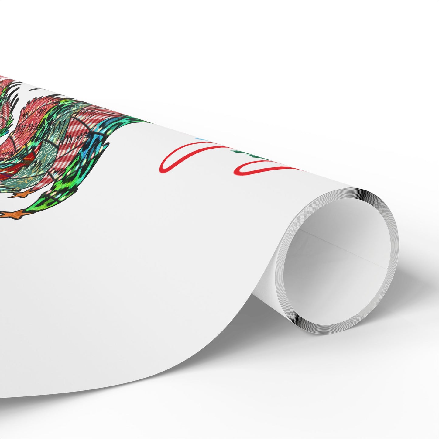 Wrapping Paper Roll – "Joyful Merry & Blessed" Holiday Gift Wrap with Festive Script Pattern
