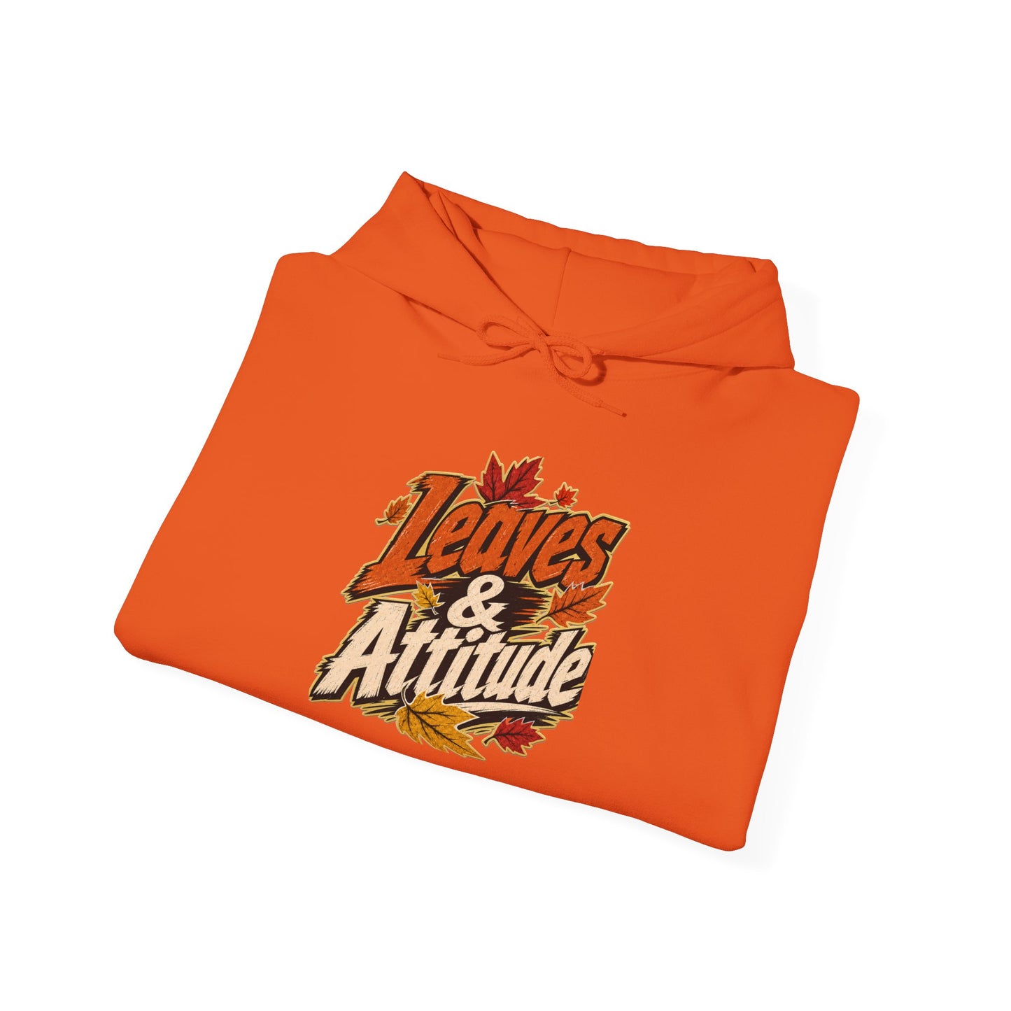 Leaves & Attitude Hoodie — Fall Graphic Pullover