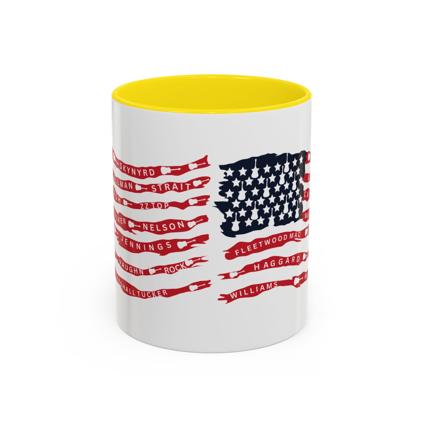 OG Southern Rock Bands & Country Greats USA Flag  Mug  11 or 15oz Coffee Cup