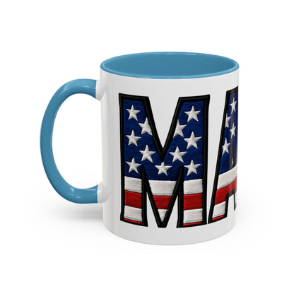 Patriotic AMERICA Flag MAMA Accent Coffee Mug 11 or 15oz