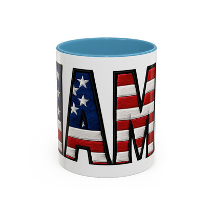 Patriotic AMERICA Flag MAMA Accent Coffee Mug 11 or 15oz