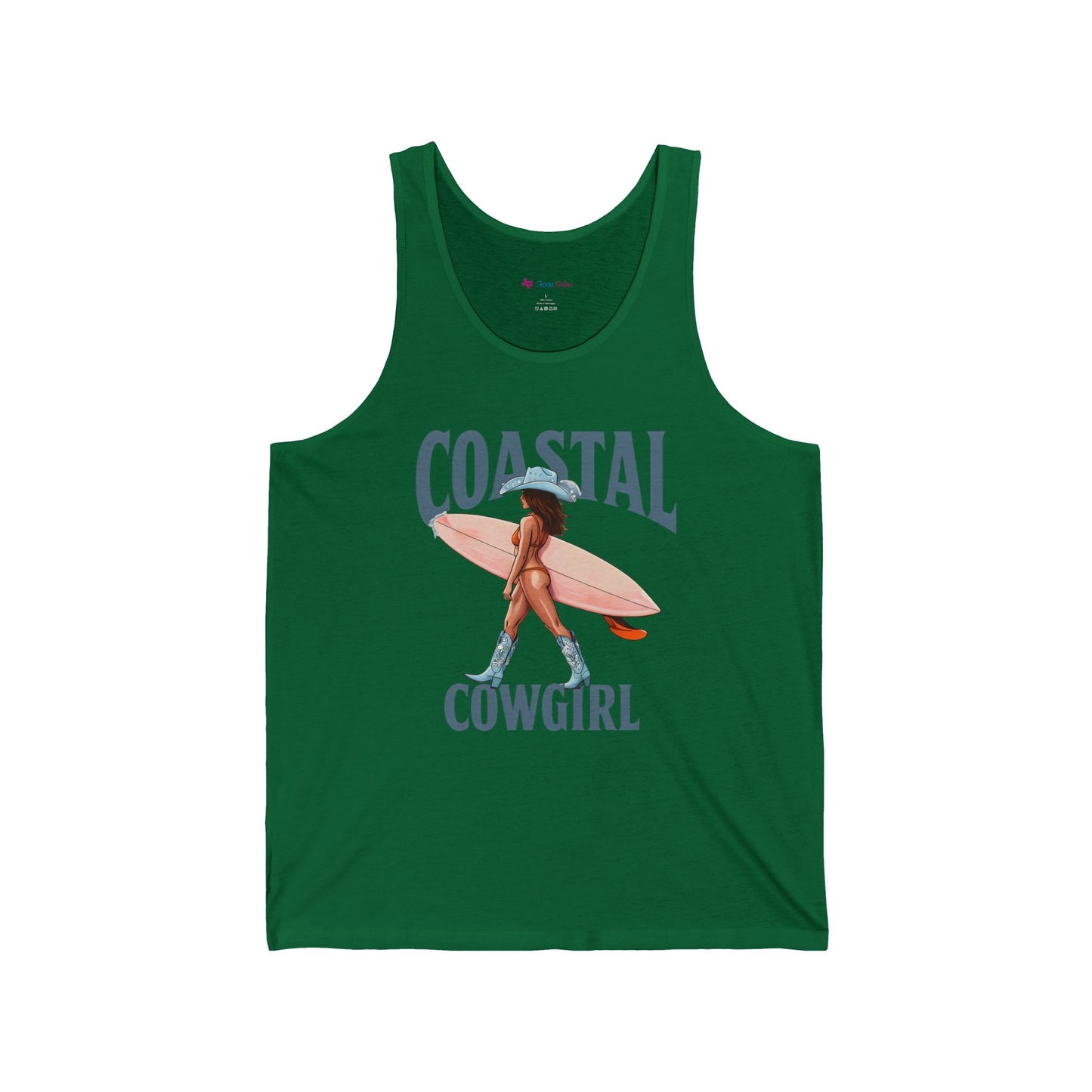Coastal Cowgirl Surf Tank Top – Beachy Western Surfing Graphic Tank