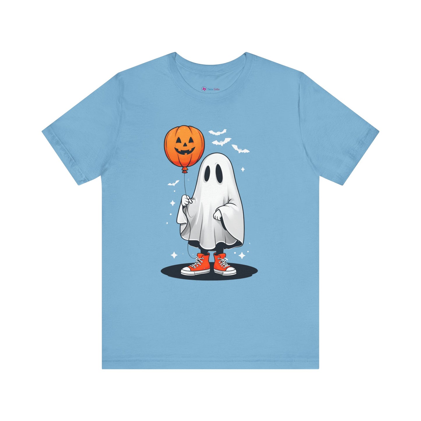 Ghost Tee with Orange Hightops and Pumpkin Balloon
