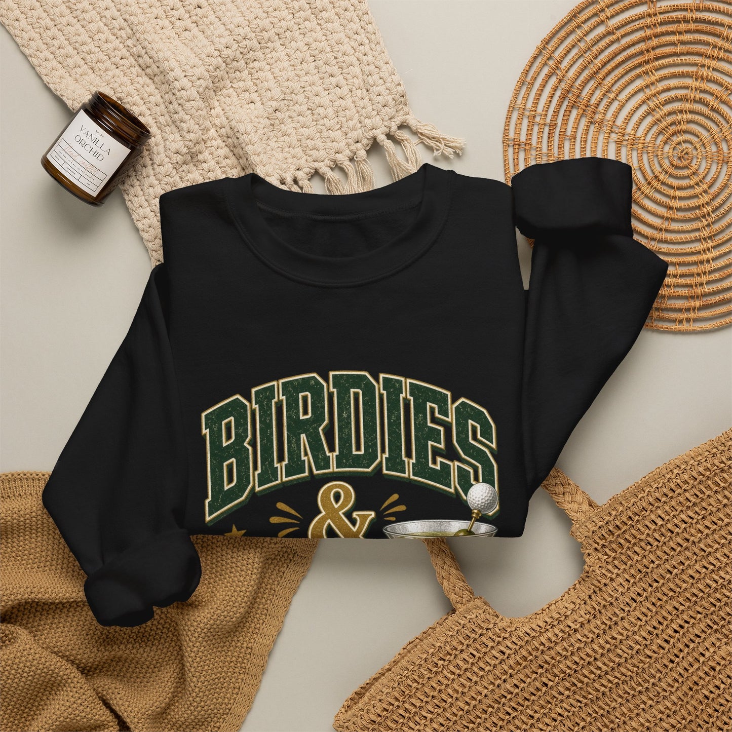 Golf Birdies & Dirties Crewneck Sweatshirt Golfing & Martini's