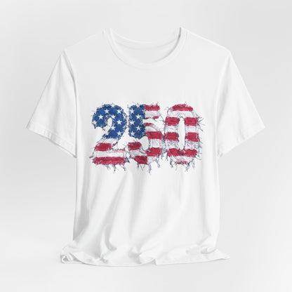 4th of July Frayed Patch Graphic Tee — Patriotic Independence Day T-Shirt