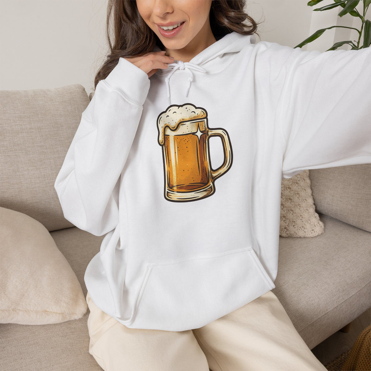 Beer Mug Hoodie — Cozy Beer Graphic Pullover for Brewers & Pub Lovers