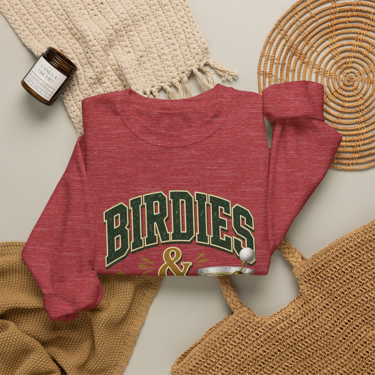 Golf Birdies & Dirties Crewneck Sweatshirt Golfing & Martini's
