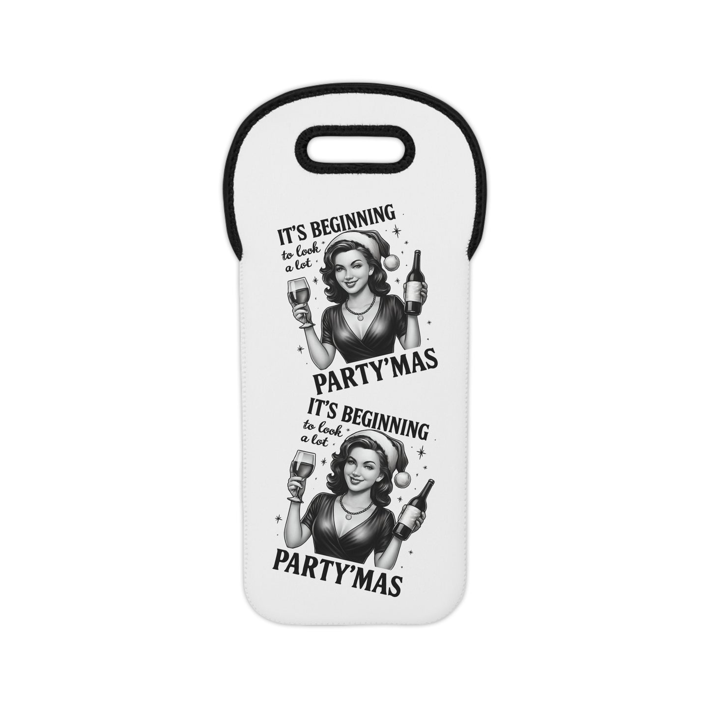 Christmas Season I'ts Beginning to Look a lot like PARTY'MAS Wine & Spirits Tote Bag