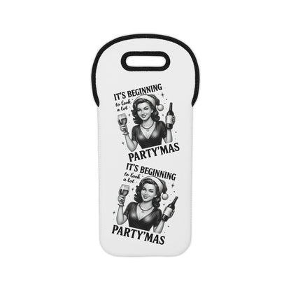 Christmas Season I'ts Beginning to Look a lot like PARTY'MAS Wine & Spirits Tote Bag